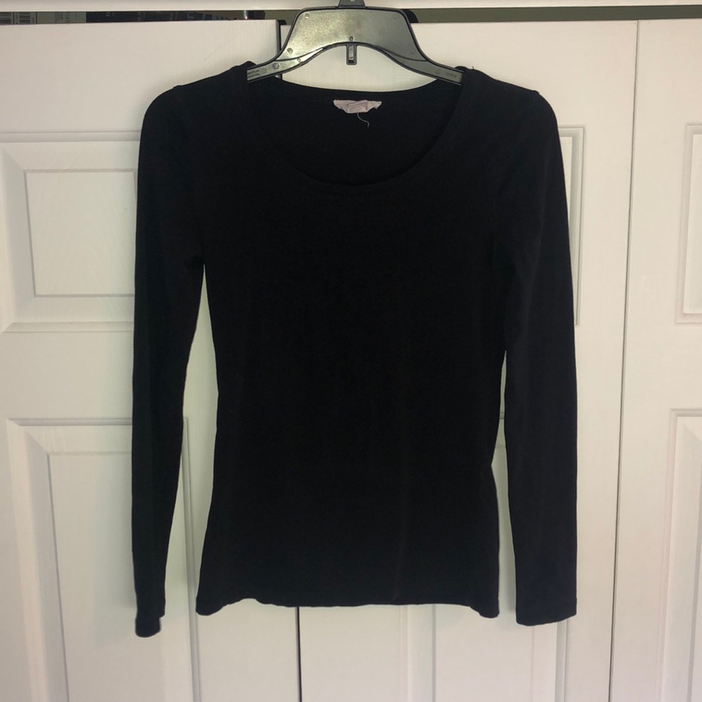 Forever 21 fitted black long sleeve shirt